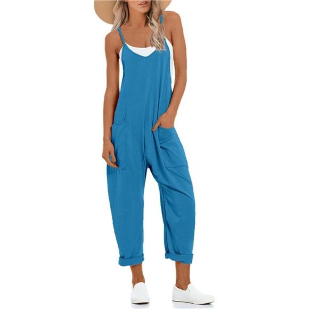 One Piece Jumpsuits Spaghetti Strap Light Blue